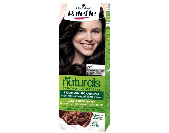 Крем-фарба для волосся стійка Palette Naturals Темний шатен 3-1 Аврора фото