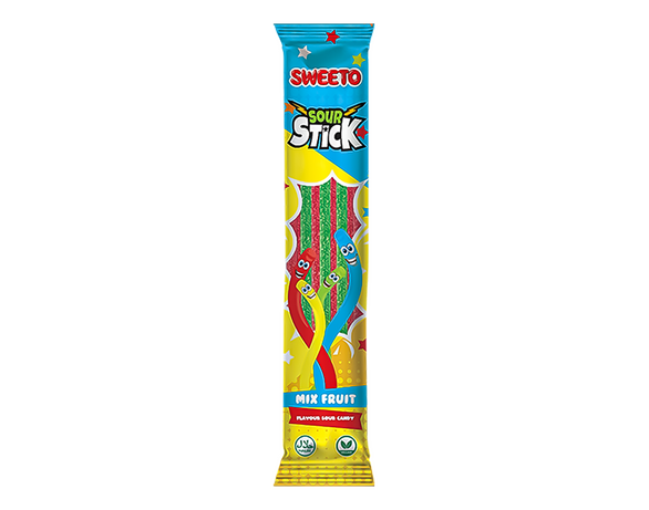 Цукерки жувальні SWEETO Кислі палички, Mix Fruit 30 г Аврора каталог