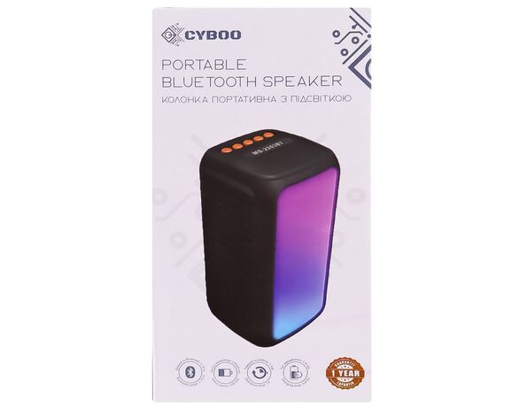 Колонка портативна з підсвіткою Cyboo Аврора картинка 4 каталог