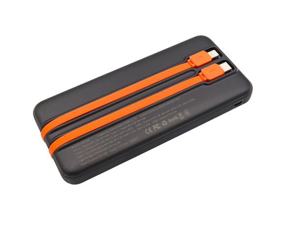 Пристрій зарядний PowerBank 10000 мА·год з кабелями Аврора картинка 6 ціна