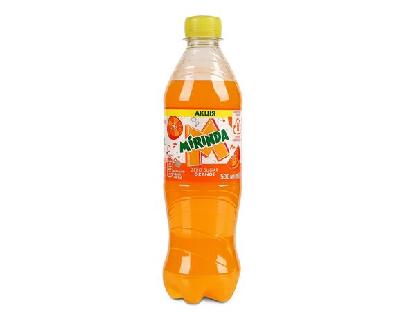 Напій безалкогольний сильногазований Mirinda Zero sugar Апельсин, ПЕТ 0,5 л Аврора купити