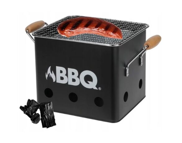 Гриль портативний міні з решіткою, ручками BBQ Аврора картинка 2 вартість