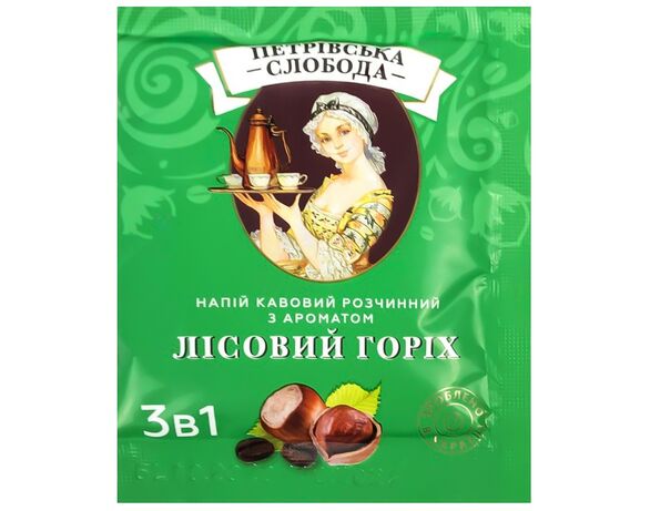 Напій кавовий розчинний 3 в 1 Петрівська слобода Лісовий горіх 18 г Аврора каталог