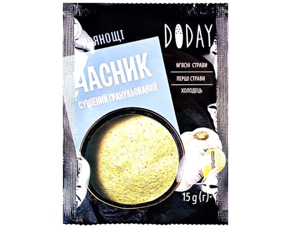 Часник сушений гранульований Doday 15 г Аврора вартість