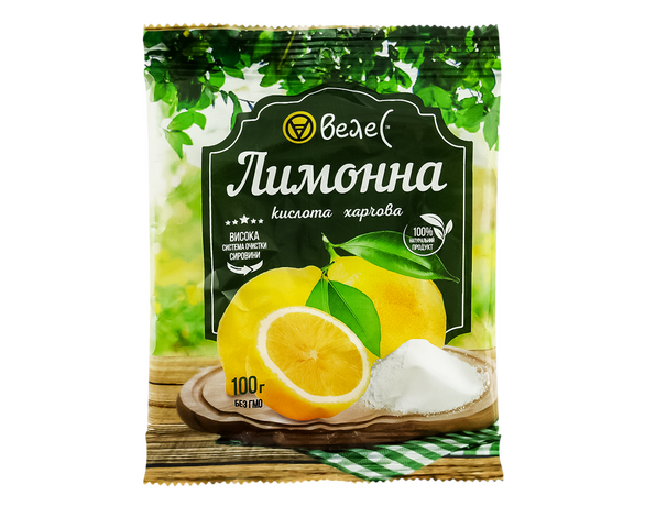 Кислота лимонна харчова Велес 100 г Аврора ціна
