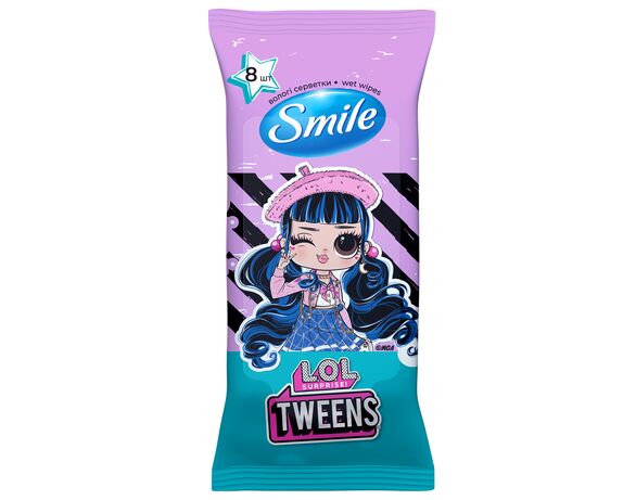 Серветки вологі Smile Ліцензійні герої MGA 8 шт/уп Аврора картинка 4 дешево