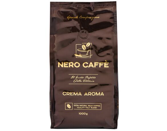 Кава натуральна смажена в зернах NERO CAFFE CREMA AROMA 1000 г Аврора недорого