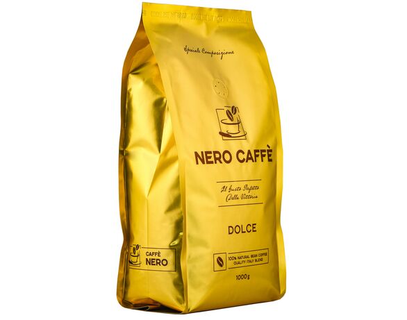 Кава натуральна смажена в зернах NERO CAFFE GOLD 1000 г Аврора картинка 2 ціна