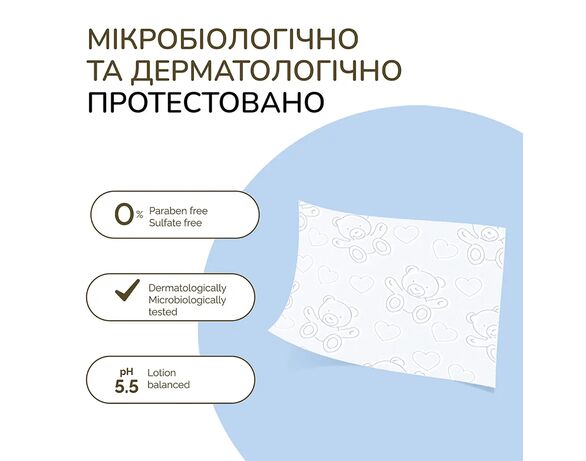 Серветки вологі для немовлят Сніжна панда Extra Care Milky 60 шт/уп. Аврора картинка 4 відгуки