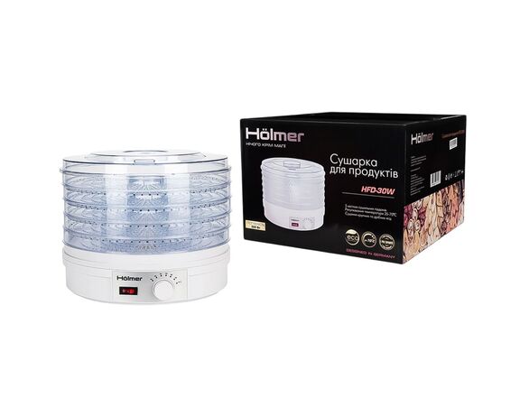 Сушарка для продуктів Holmer HFD-30W 5 піддонів 300 Вт Аврора картинка 5 купити