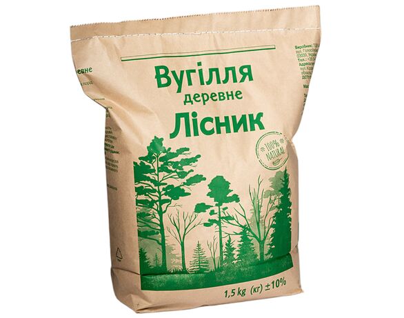 Вугілля деревне Лісник 1,5 кг Аврора ціна