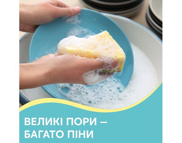 Набір губок кухонних Pani Blysk великопористих 5 шт/пач Аврора картинка 4 каталог