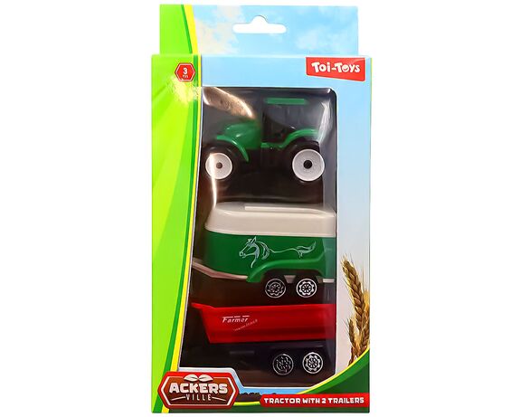 Набір іграшковий Toi-Toys Трактор з 2 причепами Аврора недорого