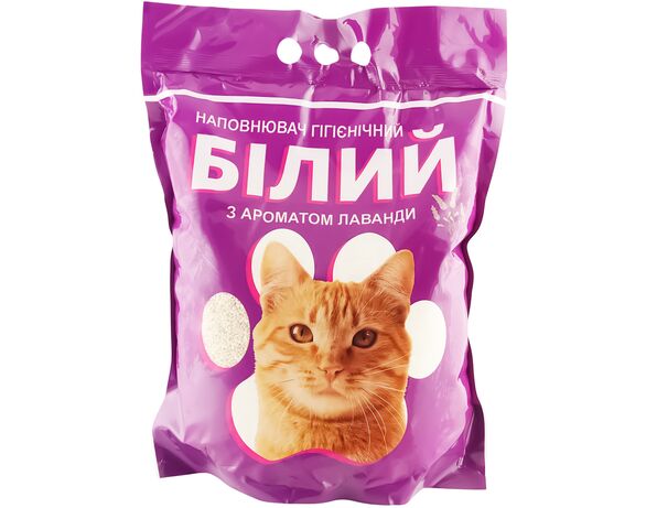 Наповнювач для котячого туалету гігієнічний бентонітовий білий Лаванда 4 кг Аврора купити