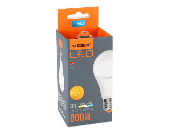 Лампа Videx А60e 8 W E27 3000K 220 V Аврора картинка 2 дешево