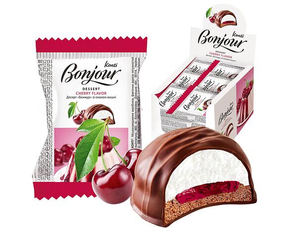 Десерт Бонжур Вишня 29 г Аврора картинка 2 фото