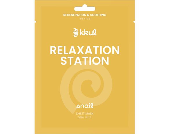 Маска для обличчя тканинна Kkul Relaxation Station з екстрактом фільтрату равлика 25 мл Аврора з доставкою