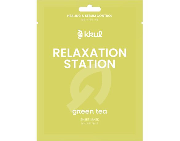 Маска для обличчя тканинна Kkul Relaxation Station з екстрактом зеленого чаю 25 мл Аврора каталог