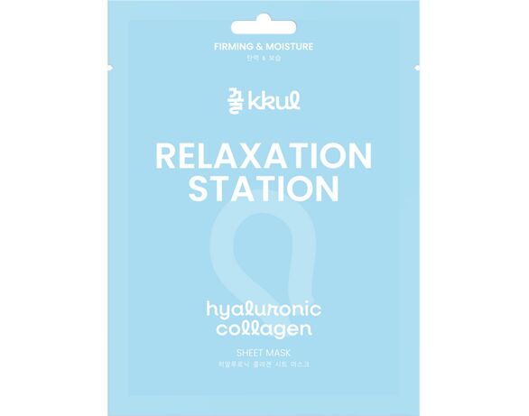 Маска для обличчя тканинна Kkul Relaxation Station з гіалуроном, колагеном 25 мл Аврора фото