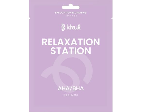 Маска для обличчя тканинна Kkul Relaxation Station з AHA, BHA кислотами 25 мл Аврора з доставкою