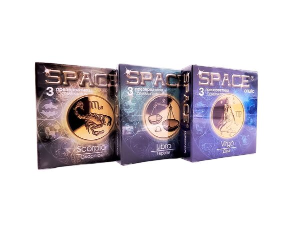 Презервативи SPACE combination точка - ребро 3 шт/уп Аврора картинка 2 купити