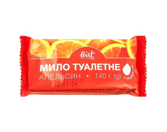 Мило туалетне тверде Lovit Апельсин 140 г Аврора картинка 2 відгуки