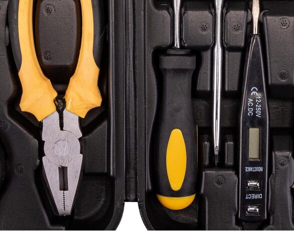 Набір інструментів комбінований MasterTool Технік 8 предметів Аврора картинка 3 з доставкою