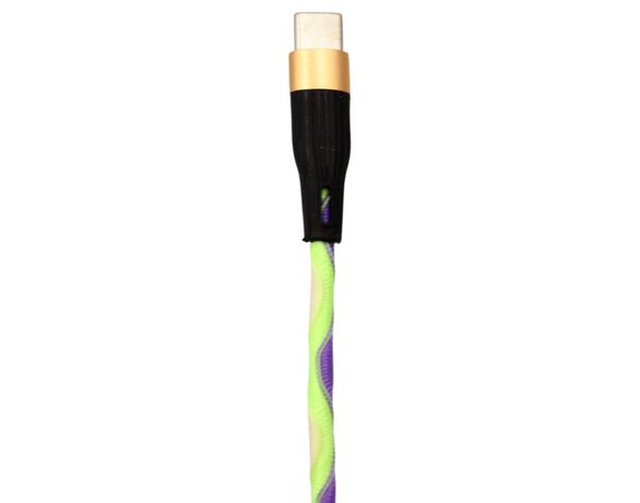 Кабель USB-Type-С APE різнокольоровий Аврора картинка 2 фото