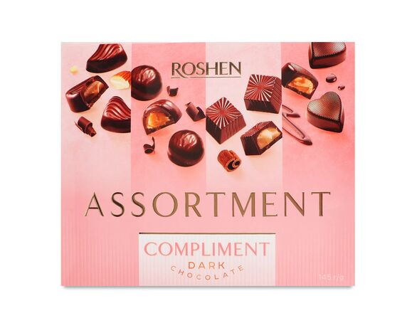 Цукерки шоколадні Roshen Assortment Compliment 145 г Аврора картинка 2 ціна