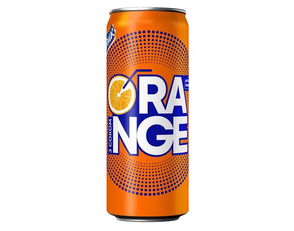 Напій соковмісткий безалкогольний сильногазований Живчик ORANGE ж/б 0,33 л Аврора з доставкою
