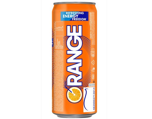 Напій соковмісткий безалкогольний сильногазований Живчик ORANGE ж/б 0,33 л Аврора картинка 2 фото