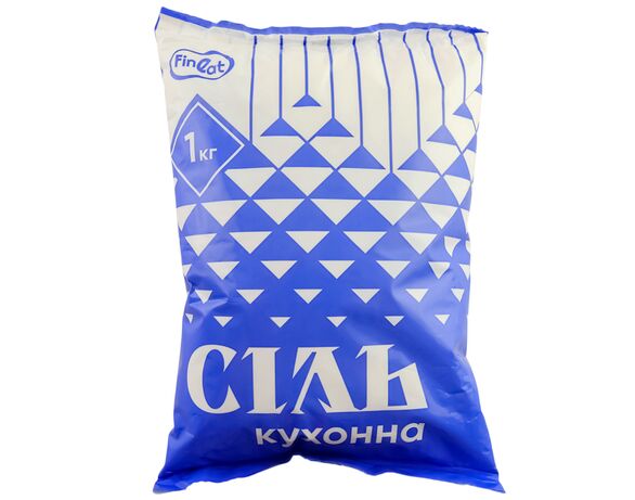 Сіль кухонна харчова осадна мелена Fine Eat 1 кг Аврора ціна