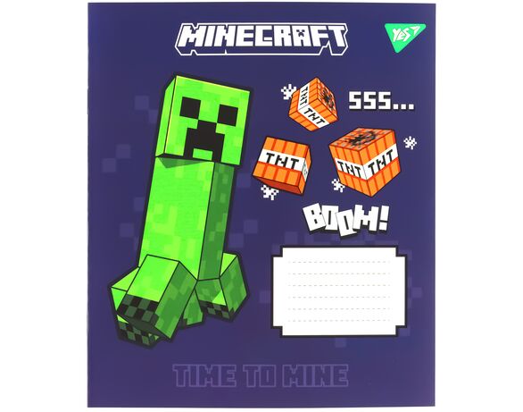 Зошит шкільний у лінію YES серія Minecraft Heroes 12 аркушів Аврора недорого