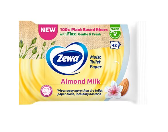 Папір туалетний вологий Zewa Almond Milk 42 шт/уп Аврора дешево