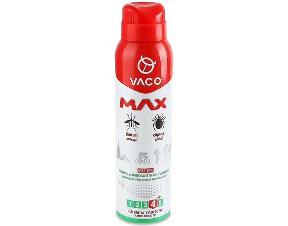 Спрей від комарів, кліщів, мошок VACO MAX DEET 30% з пантенолом 100 мл в Аврорі