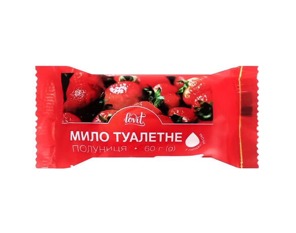 Мило тверде туалетне Lovit Полуниця 60 г Аврора картинка 2 з доставкою