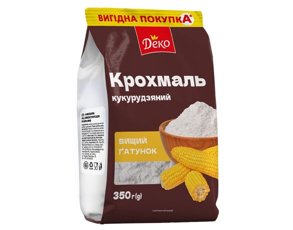 Крохмаль кукурудзяний сухий Деко 350 г Аврора вартість