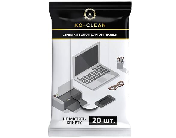 Серветки вологі для догляду за оргтехнікою XоKо XO-Clean 20 шт/уп Аврора з доставкою
