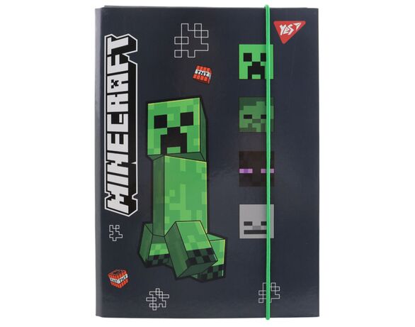 Папка В5 для зошитів на гумці картонна YES Minecraft Аврора купити