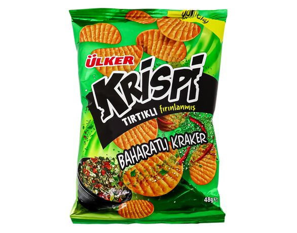 Крекер солоний ULKER Krispy з приправами 48 г Аврора вартість