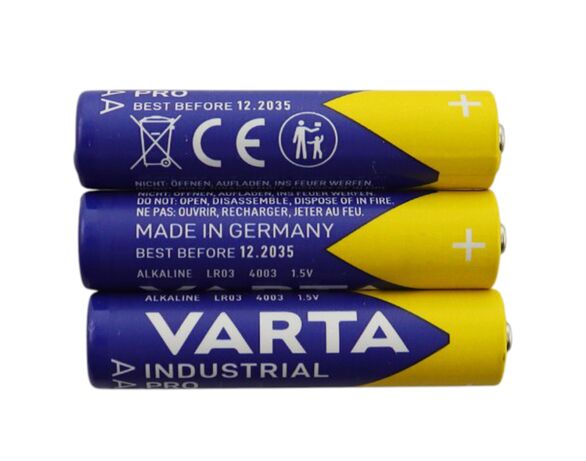 Набір батарейок алкалайн Varta Industrial Pro LR03 AAA 3 шт/уп картинка 3 в інтернет-магазині Аврора