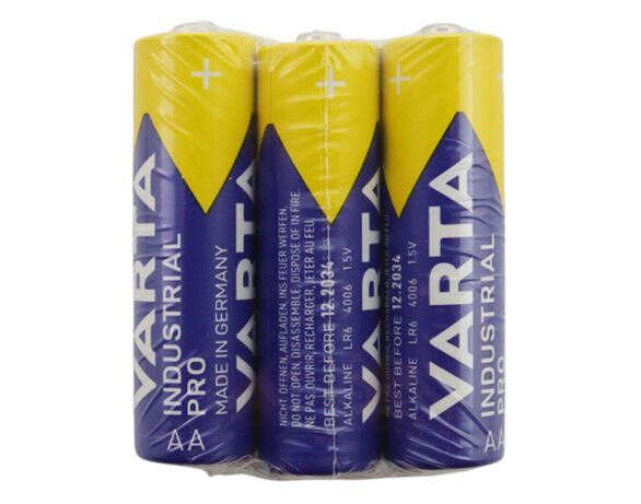 Набір батарейок алкалайн Varta Industrial Pro LR6 AA 3 шт/уп Аврора картинка 4 з доставкою