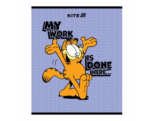 Зошит шкільний клітинка KITE серія Garfield 24 аркуші Аврора з доставкою