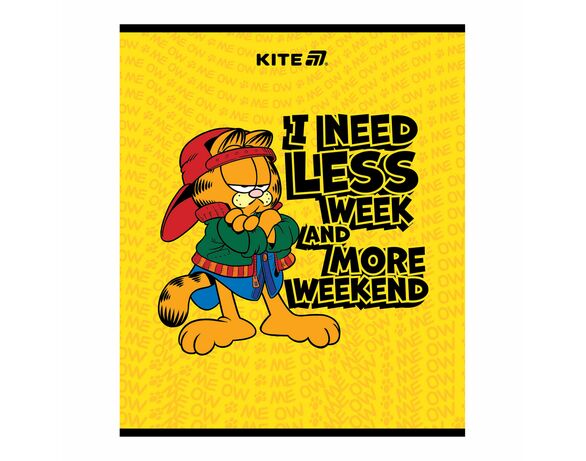 Зошит шкільний клітинка KITE серія Garfield 24 аркуші картинка 4 в інтернет-магазині Аврора
