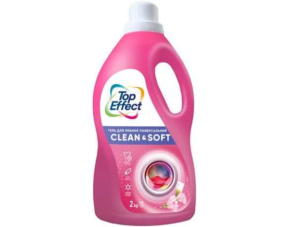 Гель для прання універсальний Top Effect Clean&Soft 2 кг Аврора відгуки