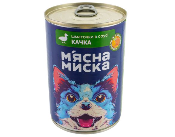 Консерви для собак М'ясна Миска шматочки качки з овочами в соусі 415 г Аврора картинка 2 з доставкою