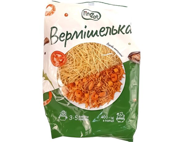 Вироби макаронні Fine Eat Вермішелька 400 г Аврора вартість