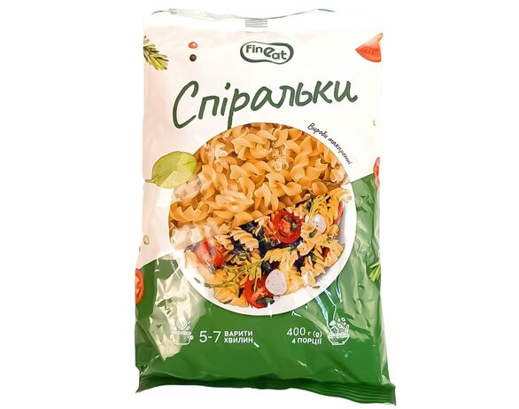 Вироби макаронні Fine Eat Спіральки 400 г в інтернет-магазині Аврора