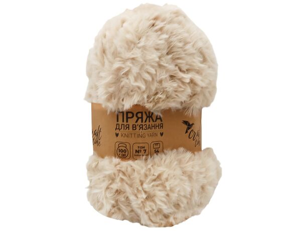 Пряжа для в'язання пухнаста Craft time 100 г, 54 м тон №7 Аврора недорого