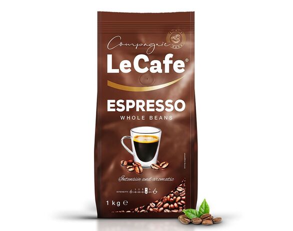 Кава смажена в зернах Le Cafe Espresso 1 кг Аврора фото